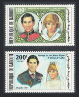 Djibouti Charles And Diana Royal Wedding 2v 1981 MNH SG#816-817 - Djibouti (1977-...)