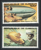 Djibouti Sphinx 80th Anniversary Of First Zeppelin Flight 2v 1980 MNH SG#797-798 - Djibouti (1977-...)