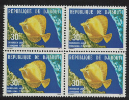 Djibouti Yellow Tang Fish 30f Block Of 4 1978 MNH SG#744 - Gibuti (1977-...)