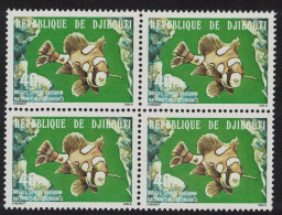 Djibouti Harlequin Sweetlips Fish 40f Block Of 4 1978 MNH SG#745 - Djibouti (1977-...)