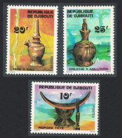 Djibouti Headrest Water Cask Jar Local Art 3v 1977 MNH SG#708-710 - Gibuti (1977-...)