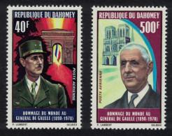 Dahomey General Charles De Gaulle 2v 1971 MNH SG#427-428 MI#444-445 Sc#C136-C137 - Bénin – Dahomey (1960-...)