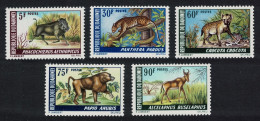 Dahomey Warthog Leopard Hyena Baboon Wildebeest Wild Animals Fauna 5v 1969 MNH SG#353-357 MI#369-373 - Benin – Dahomey (1960-...)