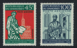 Dahomey 500th Death Anniversary Of Johann Gutenberg 2v 1968 MNH SG#325-326 - Benin – Dahomey (1960-...)