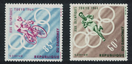 Dahomey Cycling Running Olympic Games Tokyo 2v 1964 MNH SG#211-212 MI#239-240 Sc#191-192 - Benin – Dahomey (1960-...)