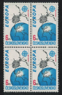 Czechoslovakia Europa Europe In Space Block Of 4 1991 MNH SG#3059 - Unused Stamps