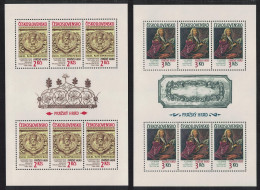 Czechoslovakia Prague Castle 25th Series 2 Sheetlets 1989 MNH SG#2977-2978 - Ongebruikt