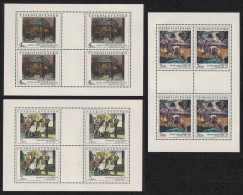 Czechoslovakia Art Paintings 24th Series 3 Sheetlets 1989 MNH SG#3000-3002 - Unused Stamps