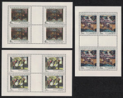 Czechoslovakia Art Paintings 24th Series 3 Sheetlets 1989 MNH SG#3000-3002 - Ongebruikt