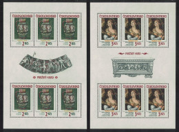 Czechoslovakia Prague Castle 24th Series 2 Sheetlets 1988 MNH SG#2950-2951 - Unused Stamps