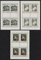 Czechoslovakia Art Paintings 22nd Series 3 Sheetlets 1988 MNH SG#2954-2956 MI#2979-2981 - Unused Stamps