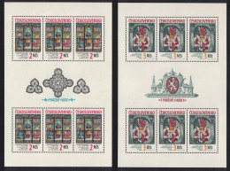 Czechoslovakia Prague Castle 23rd Series 2 Sheetlets 1987 MNH SG#2878-2879 - Ungebraucht