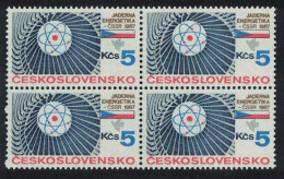Czechoslovakia Nuclear Power Industry Block Of 4 1987 MNH SG#2875 - Unused Stamps