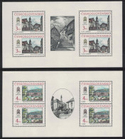 Czechoslovakia Historic Bratislava 12th Series 2 Sheetlets 1988 MNH SG#2952-2953 - Unused Stamps