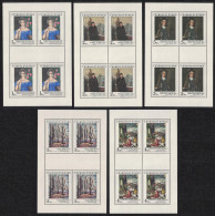Czechoslovakia Art Paintings 19th Series 5 Sheetlets 1985 MNH SG#2810-2814 MI#2841-2845 - Unused Stamps