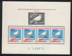Czechoslovakia Dove Bird World Peace And Life Congress 1983 MNH SG#MS2684 MI#Block 54 - Nuovi