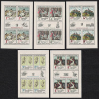 Czechoslovakia Art Paintings 17th Series 5v Sheetlets 1983 MNH SG#2702-2706 MI#2737-41 - Unused Stamps
