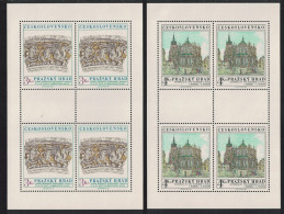 Czechoslovakia Prague Castle 17th Series 2 Sheetlets 1981 MNH SG#2599-2600 - Unused Stamps