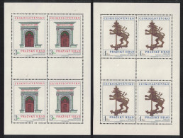 Czechoslovakia Prague Castle 16th Series 2 Sheetlets 1980 MNH SG#2543-2544 - Nuevos