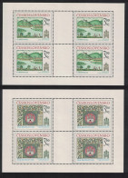 Czechoslovakia Historic Bratislava 1st Series 2 Sheetlets 1977 MNH SG#2380-2381 MI#2418-2419KB - Ongebruikt