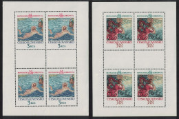 Czechoslovakia Bratislava Tapestries Hero And Leander 2 Sheetlets 1975 MNH SG#2227-2228 - Ungebraucht