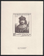 Czechoslovakia Self-portrait By Rembrandt Painting Black Print RAR 1974 MNH SG#2136 MI#2174SD - Unused Stamps