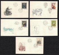 Czechoslovakia Art Paintings 9th Series 5 FDCs 1974 MNH SG#2194-2198 - Neufs