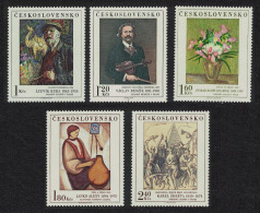 Czechoslovakia Art Paintings 9th Series 1974 MNH SG#2194-2198 - Unused Stamps