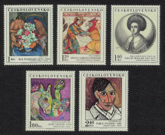 Czechoslovakia Art Paintings 7th Issue 1972 MNH SG#2067-2071 MI#2105-2109 - Unused Stamps