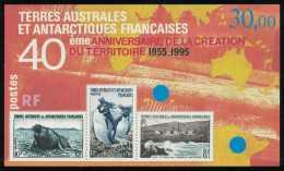 FSAT TAAF Birds 40th Anniversary Of French Antarctic Territory MS 1995 MNH SG#MS346 MI#Block 2 - Unused Stamps