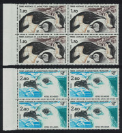 FSAT TAAF Emperor Penguin Snow Petrel Birds 2v Blocks Of 4 1985 MNH SG#196-197 MI#196-197 - Neufs