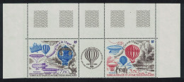 FSAT TAAF Manned Flight 2v Top Strip 1984 MNH SG#190-191 MI#192-193 - Unused Stamps