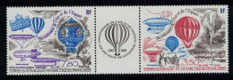FSAT TAAF Manned Flight 2v Se-tenant With Label 1984 MNH SG#190-191 MI#192-193 - Unused Stamps