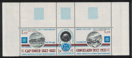 FSAT TAAF Space Anniversaries Top Strip Of 3v With Margins 1983 MNH SG#177-179 MI#177-179 - Unused Stamps
