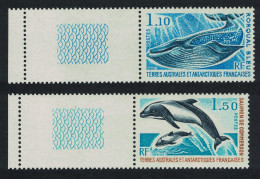 FSAT TAAF Whale Dolphins Marine Mammals 2v Coin Labels 1977 MNH SG#113-114 MI#113-114 Sc#67-68 - Ungebraucht