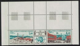 FSAT TAAF Birds Dumont D'Urville Base 2v+label Top Strip 1976 MNH SG#107-108 MI#101-102 Sc#C45a - Unused Stamps