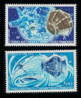 FSAT TAAF Satellites 2v 1977 MNH SG#120-121 MI#120-121 Sc#C52-C53 - Unused Stamps