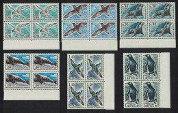 FSAT TAAF Birds Antarctic Fauna Seals 6v Blocks Of 4 Margins 1976 MNH SG#98-103 MI#103-108 Sc#58-63 - Ongebruikt