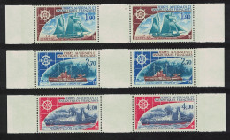 FSAT TAAF Ships 3v Gutter Pairs 1976 MNH SG#104-106 MI#98-100 - Ungebraucht