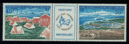 FSAT TAAF 20th Anniversary Of Port-aux-Francais Se-tenant Unfolded 1971 MNH SG#69-70 MI#65-66 Sc#C25a - Unused Stamps