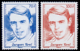 Fr. Polynesia Jacques Brel Belgian Singer Songwriter Actor 2v 2009 MNH SG#1115-1116 MI#1067-1068 - Unused Stamps