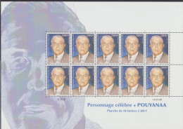 Fr. Polynesia Pouvanaa Politician 'spiritual Father' Full Sheet 2008 MNH SG#1080 MI#1034 - Ungebraucht