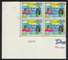 Fr. Polynesia Christmas Children's Drawings Block Of 4 Control Number 2008 MNH SG#1109 MI#1061 - Unused Stamps