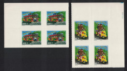 Fr. Polynesia Scooter Bus Tour D'Ile 2v Corner Blocks Of 4 2008 MNH SG#1081-1082 MI#1035-1036 - Unused Stamps