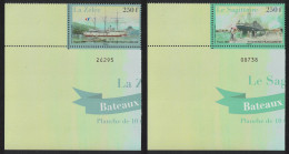 Fr. Polynesia Famous Ships 2v Corners Control Number 2007 MNH SG#1055-1056 - Unused Stamps