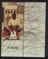 Fr. Polynesia Weaving Of Tapa Corner Date 2005 MNH SG#998 - Ongebruikt