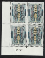 Fr. Polynesia Tiki Corner Block Of 4 Control Number 2003 MNH SG#968 - Ongebruikt