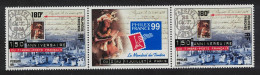 Fr. Polynesia 150th Anniversary Of First French Stamp Strip 1999 MNH SG#861 - Neufs