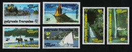 Fr. Polynesia Fishing Helicopter Waterfall Tourist Activities 6v 1992 MNH SG#631-636 - Unused Stamps