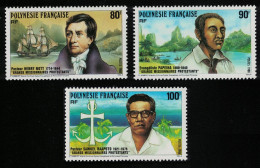 Fr. Polynesia Protestant Missionaries 3v 1988 MNH SG#548-550 - Ongebruikt